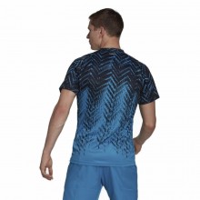 Camiseta Adidas FreeLift Printed PrimeBlue Sonic Aqua
