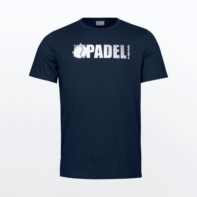 Camiseta Head Padel Font Azul Oscuro